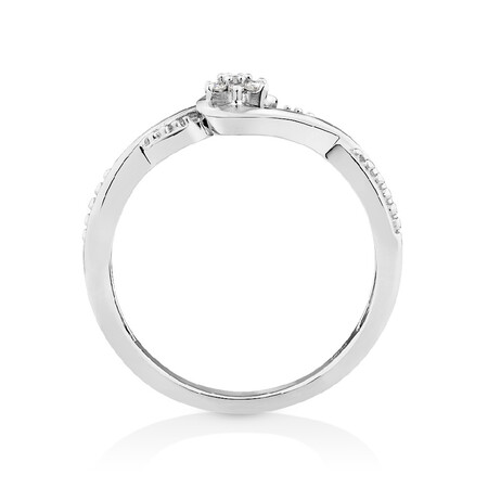 Promise Ring with Diamonds in Sterling Silver Promise Ring with Diamonds in Sterling Silver