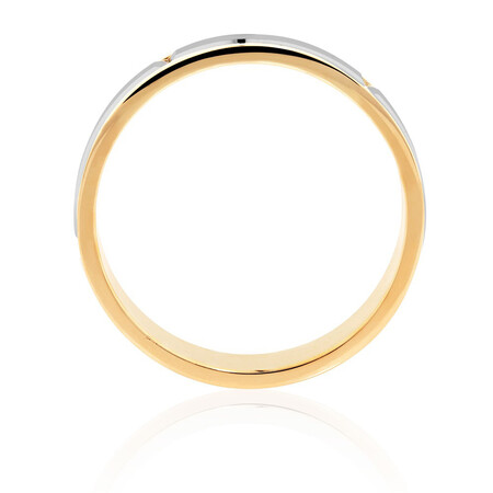 Men's Wedding Band in 10kt Yellow & White Gold Men's Wedding Band in 10kt Yellow & White Gold