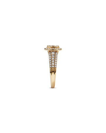 Round Halo Ring with 1.0 Carat TW of Diamonds in 10kt Yellow Gold Round Halo Ring with 1.0 Carat TW of Diamonds in 10kt Yellow Gold