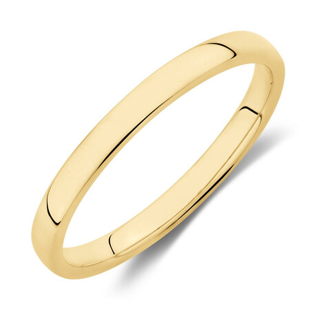 2mm High Domed Wedding Band in 10kt White Gold 2mm High Domed Wedding Band in 10kt White Gold