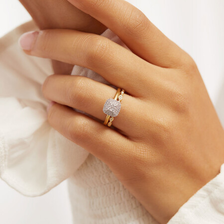 Evermore Bridal Set with 0.25 Carat TW of Diamonds in 10ct Yellow & White Gold Evermore Bridal Set with 0.25 Carat TW of Diamonds in 10ct Yellow & White Gold