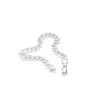21cm (8.5") 2mm-2.5mm Width Curb Bracelet in Sterling Silver 21cm (8.5") 2mm-2.5mm Width Curb Bracelet in Sterling Silver