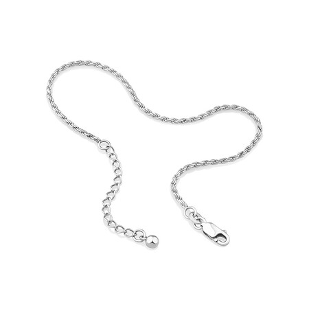 23cm (9") Rope Anklet in Sterling Silver 23cm (9") Rope Anklet in Sterling Silver