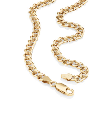 55cm (22") 6mm-6.5mm Width Solid Curb Chain in 10kt Yellow Gold 55cm (22") 6mm-6.5mm Width Solid Curb Chain in 10kt Yellow Gold