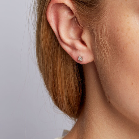 Stud Earrings with 1/4 Carat TW of Diamonds in 10kt White Gold Stud Earrings with 1/4 Carat TW of Diamonds in 10kt White Gold