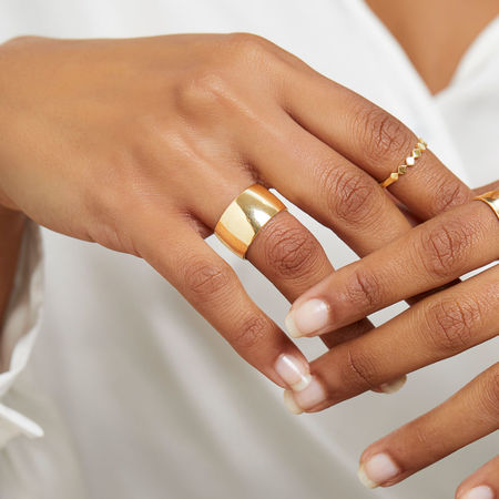 12mm Barrel Ring in 10kt Yellow Gold 12mm Barrel Ring in 10kt Yellow Gold