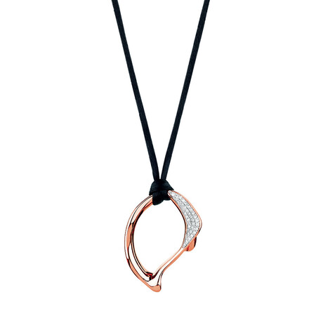 Spirits Bay Hollow Pendant with 0.15 Carat TW of Diamonds in 10ct Rose Gold Spirits Bay Hollow Pendant with 0.15 Carat TW of Diamonds in 10ct Rose Gold