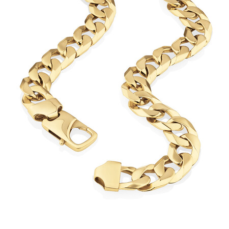 55cm (22") 12mm-12.5mm Width Solid Curb Chain in 10kt Yellow Gold 55cm (22") 12mm-12.5mm Width Solid Curb Chain in 10kt Yellow Gold