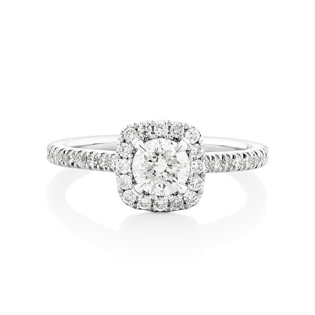 Engagement Ring With 0.95 Carat TW Of Diamonds In 14kt White Gold Engagement Ring With 0.95 Carat TW Of Diamonds In 14kt White Gold