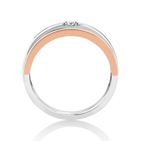 Tritone Duo Ring with Diamonds in 10kt White, Yellow & Rose Gold Tritone Duo Ring with Diamonds in 10kt White, Yellow & Rose Gold