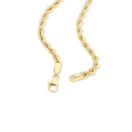 45cm (18") 4.5mm Rope Chain in 10kt Yellow Gold 45cm (18") 4.5mm Rope Chain in 10kt Yellow Gold