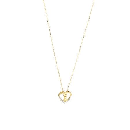 Infinitas Pendant with 0.15 Carat TW of Diamonds in 10kt Yellow Gold Infinitas Pendant with 0.15 Carat TW of Diamonds in 10kt Yellow Gold
