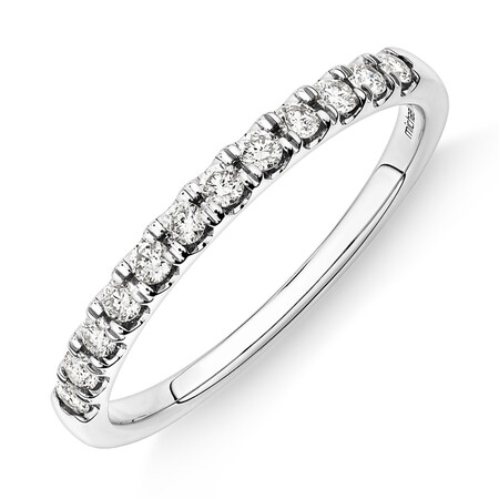 Wedding Band with 1/4 Carat TW of Diamonds in 14kt White Gold Wedding Band with 1/4 Carat TW of Diamonds in 14kt White Gold