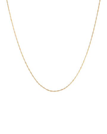 40cm (16") Hollow Singapore Chain in 10kt Yellow Gold 40cm (16") Hollow Singapore Chain in 10kt Yellow Gold