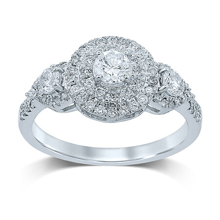 Ring with 1.00 Carat TW of Diamonds in 14ct White Gold Ring with 1.00 Carat TW of Diamonds in 14ct White Gold