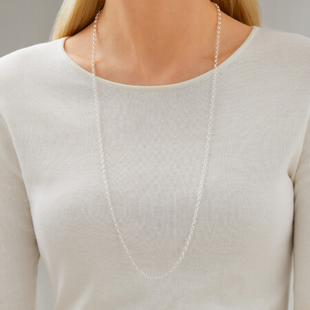 80cm (32") 3mm-3.5mm Width Belcher Chain in Sterling Silver 80cm (32") 3mm-3.5mm Width Belcher Chain in Sterling Silver