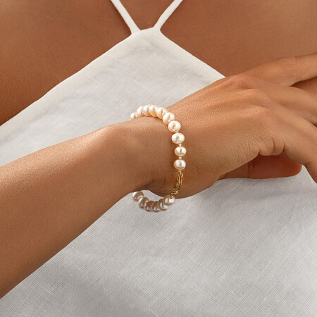 Pearl bracelet in 10kt Yellow Gold Pearl bracelet in 10kt Yellow Gold