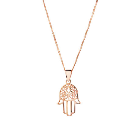 Hamsa Hand Pendant in 10ct Rose Gold Hamsa Hand Pendant in 10ct Rose Gold