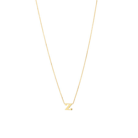 "Z" Initial Necklace in 10ct Yellow Gold "Z" Initial Necklace in 10ct Yellow Gold