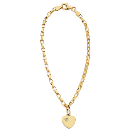 Diamond Set Belcher Bracelet in 10ct Yellow Gold Diamond Set Belcher Bracelet in 10ct Yellow Gold