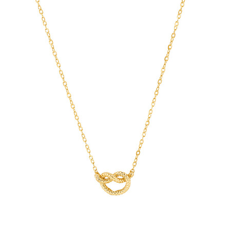 Overhand Rope Knot Necklace in 10ct Yellow Gold Overhand Rope Knot Necklace in 10ct Yellow Gold