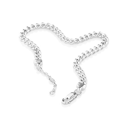 21cm (8.5") 4mm-4.5mm Width Hollow Curb Bracelet in Sterling Silver 21cm (8.5") 4mm-4.5mm Width Hollow Curb Bracelet in Sterling Silver