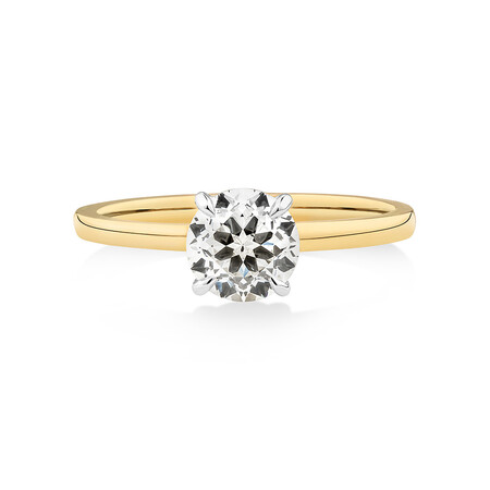 Southern Star Solitaire Engagement Ring with a 1.00 Carat TW Diamond in 18kt Yellow & White Gold Southern Star Solitaire Engagement Ring with a 1.00 Carat TW Diamond in 18kt Yellow & White Gold