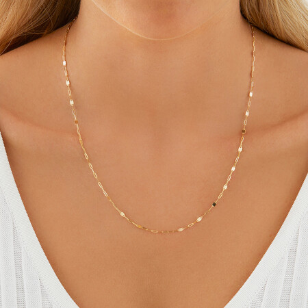 50cm Oval Mirror Cable Chain in 10ct Yellow Gold 50cm Oval Mirror Cable Chain in 10ct Yellow Gold