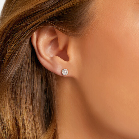 Stud Earrings with 0.25 Carat TW of Diamonds in 10kt White Gold Stud Earrings with 0.25 Carat TW of Diamonds in 10kt White Gold