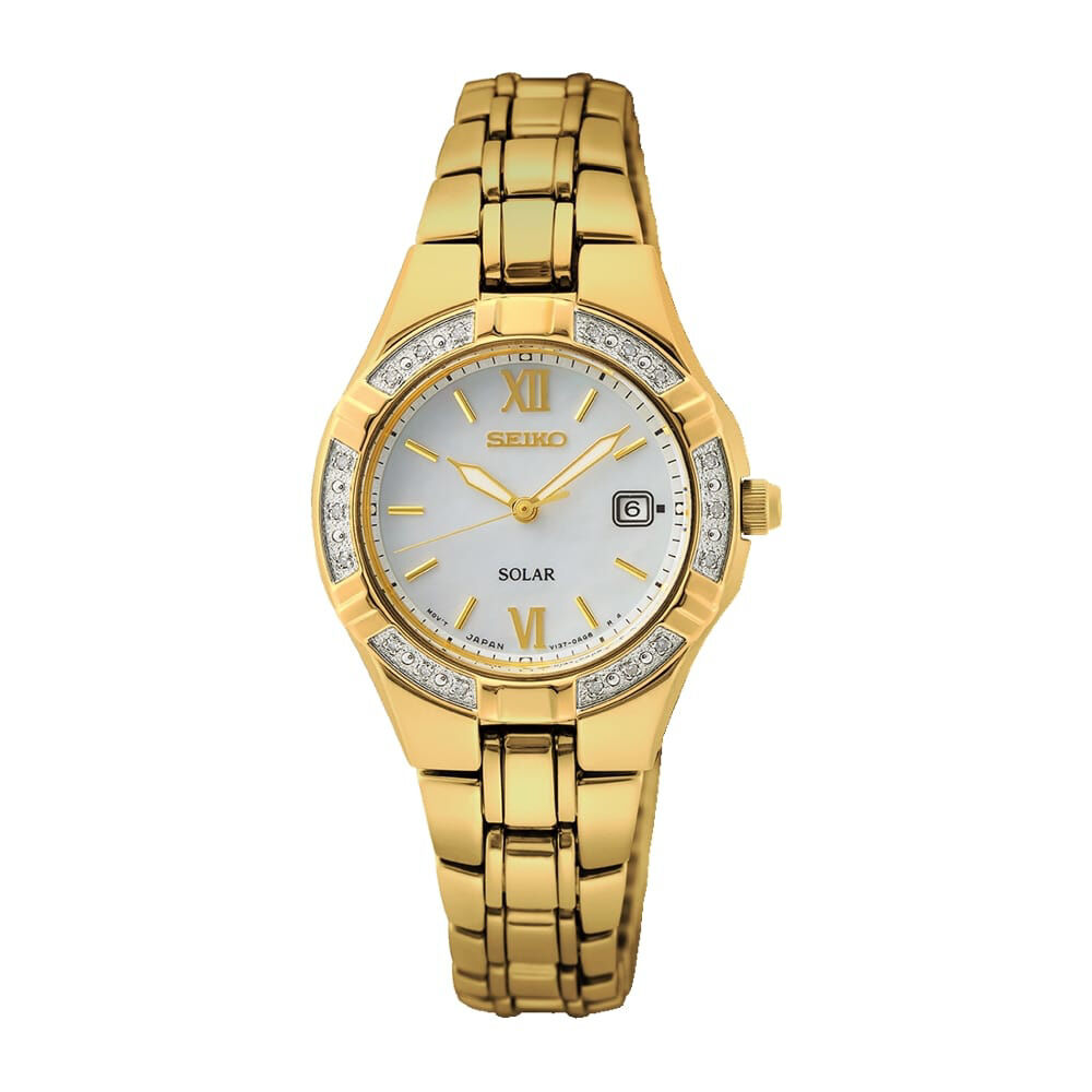 Ladies gold seiko watch hot sale