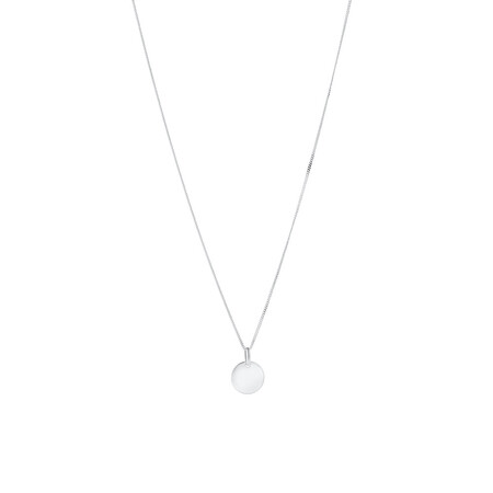 Engravable Round Pendant in Sterling Silver Engravable Round Pendant in Sterling Silver