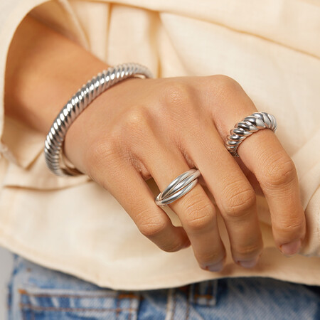 Triple Band Ring In Sterling Silver Triple Band Ring In Sterling Silver