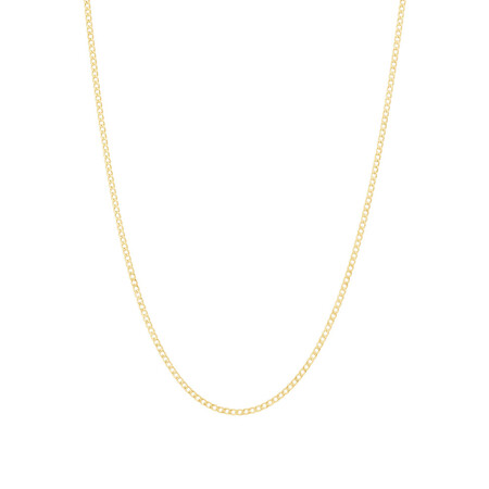 60cm (24") Hollow Curb Chain in 10ct Yellow Gold 60cm (24") Hollow Curb Chain in 10ct Yellow Gold