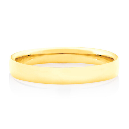 Reverse Bevelled Wedding Band in 10ct Yellow Gold Reverse Bevelled Wedding Band in 10ct Yellow Gold