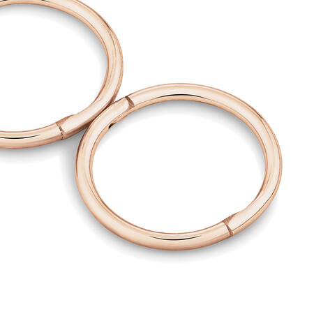 14mm Sleeper Earrings in 10kt Rose Gold 14mm Sleeper Earrings in 10kt Rose Gold