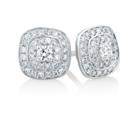 Whitefire Stud Earrings with 1/2 Carat TW of Diamonds in 18ct White Gold & 22ct Yellow Gold Whitefire Stud Earrings with 1/2 Carat TW of Diamonds in 18ct White Gold & 22ct Yellow Gold