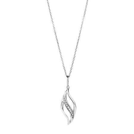 Pendant with Diamonds in Sterling Silver Pendant with Diamonds in Sterling Silver