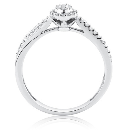 Promise Ring with 0.15 Carat TW of Diamonds in 10kt White Gold Promise Ring with 0.15 Carat TW of Diamonds in 10kt White Gold