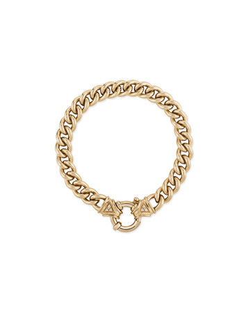 20cm (7") Diamond Set Curb Bracelet in 10kt Yellow Gold 20cm (7") Diamond Set Curb Bracelet in 10kt Yellow Gold