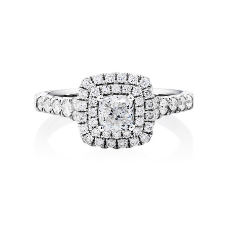 Engagement Ring With 1 Carat TW Of Diamonds In 14ct White Gold Engagement Ring With 1 Carat TW Of Diamonds In 14ct White Gold
