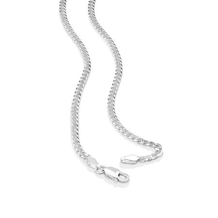 50cm (20") 2.5mm-3mm Width Curb Chain in Sterling Silver 50cm (20") 2.5mm-3mm Width Curb Chain in Sterling Silver