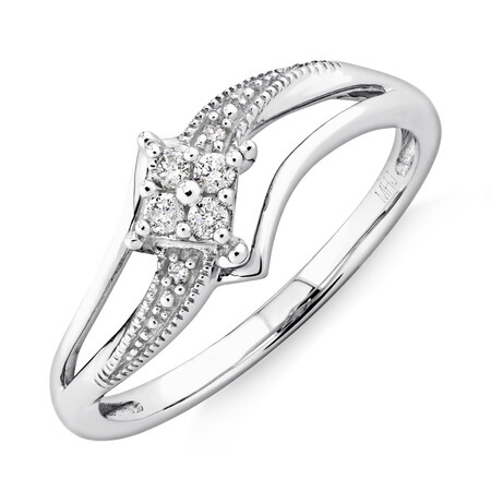 Promise Ring with Diamonds in 10kt White Gold Promise Ring with Diamonds in 10kt White Gold