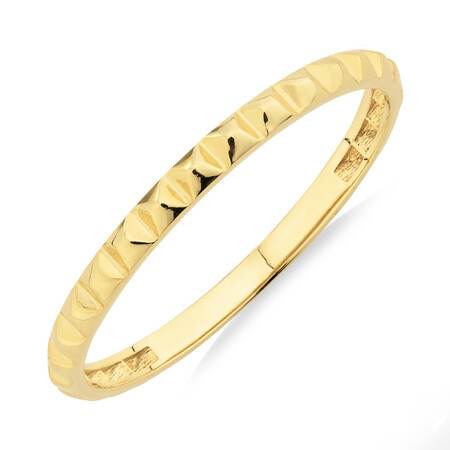 Square Stacker Ring in 10ct Yellow Gold Square Stacker Ring in 10ct Yellow Gold