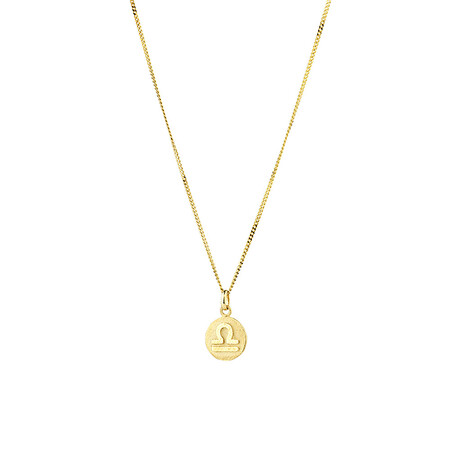 Libra Zodiac Pendant in 10ct Yellow Gold Libra Zodiac Pendant in 10ct Yellow Gold