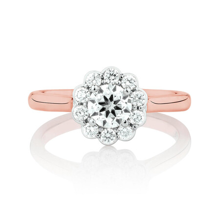 Southern Star Engagement Ring with 1/2 Carat TW of Diamonds in 14ct Rose & White Gold Southern Star Engagement Ring with 1/2 Carat TW of Diamonds in 14ct Rose & White Gold