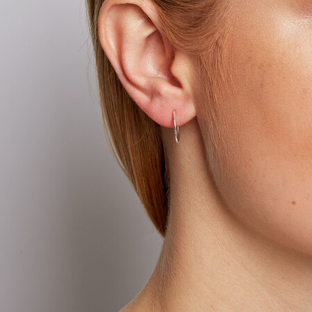 14mm Sleeper Earrings in Sterling Silver 14mm Sleeper Earrings in Sterling Silver