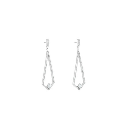 Cubic Zirconia Drop Earrings in Sterling Silver Cubic Zirconia Drop Earrings in Sterling Silver