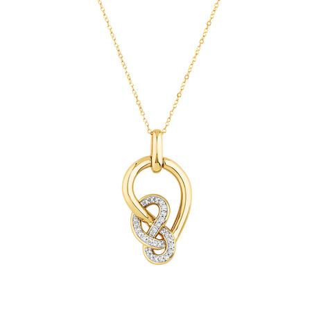 Small Knots Pendant with 0.13 Carat TW of Diamonds in 10kt Yellow Gold Small Knots Pendant with 0.13 Carat TW of Diamonds in 10kt Yellow Gold