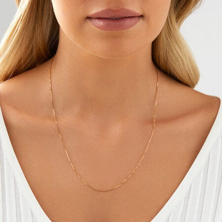 50cm (20") Box Chain in 10ct Yellow Gold 50cm (20") Box Chain in 10ct Yellow Gold