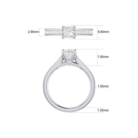 Solitaire Engagement Ring With 1 1/4 Carat TW of Diamonds In 14ct White Gold Solitaire Engagement Ring With 1 1/4 Carat TW of Diamonds In 14ct White Gold